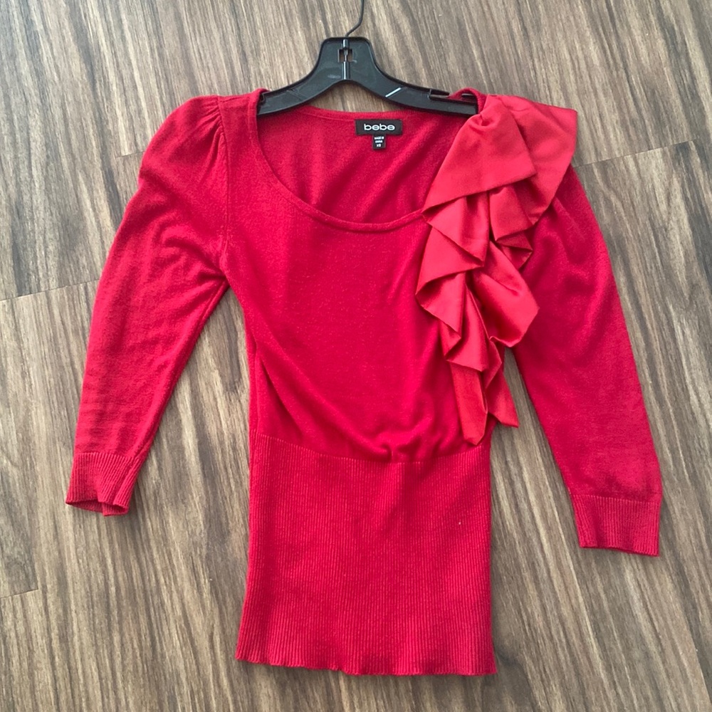Bebe Red Sweater XS
